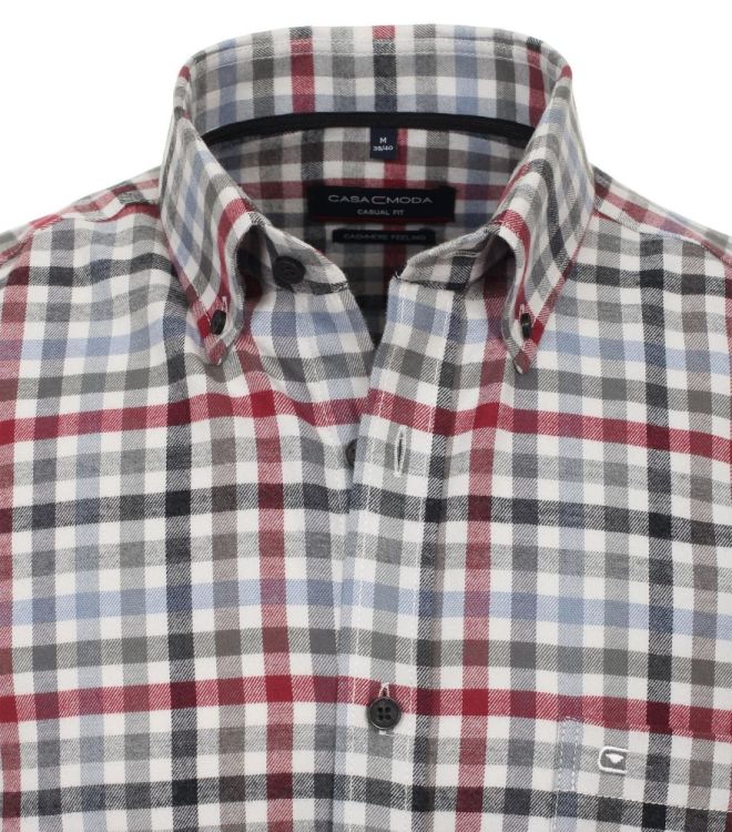 Casa Moda leisure shirt 1/1 sleeve b.d. check (434116800/700 silber) - WeekendMode
