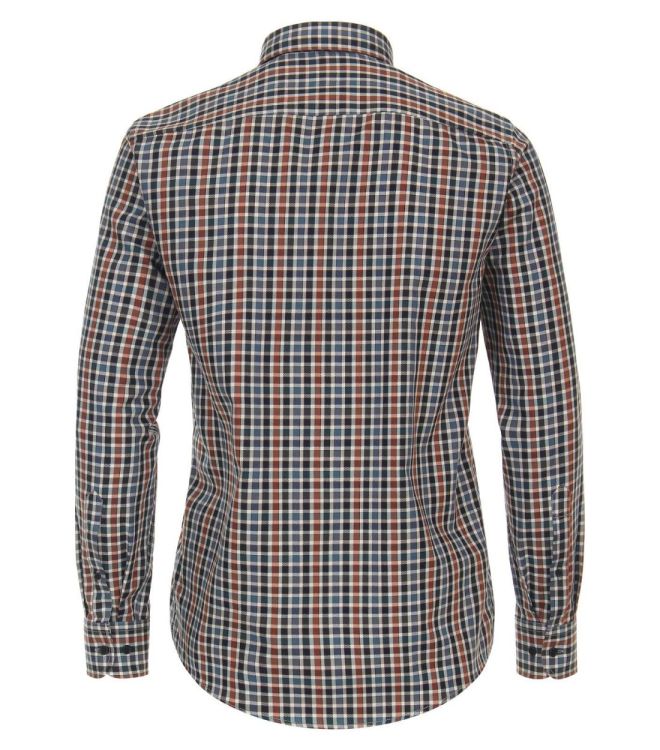 Casa Moda leisure shirt 1/1 sleeve kent check (434112700/100 blau) - WeekendMode