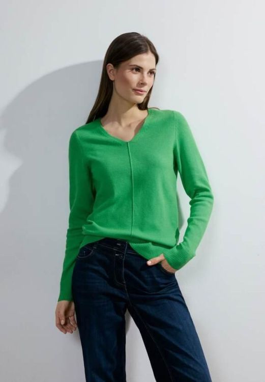 Cecil Cosy Mix Rounded V-Neck NOS (01.302613/15552) - WeekendMode