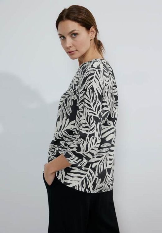 Cecil Small Leafs Print Blouse (04.344507/20001) - WeekendMode