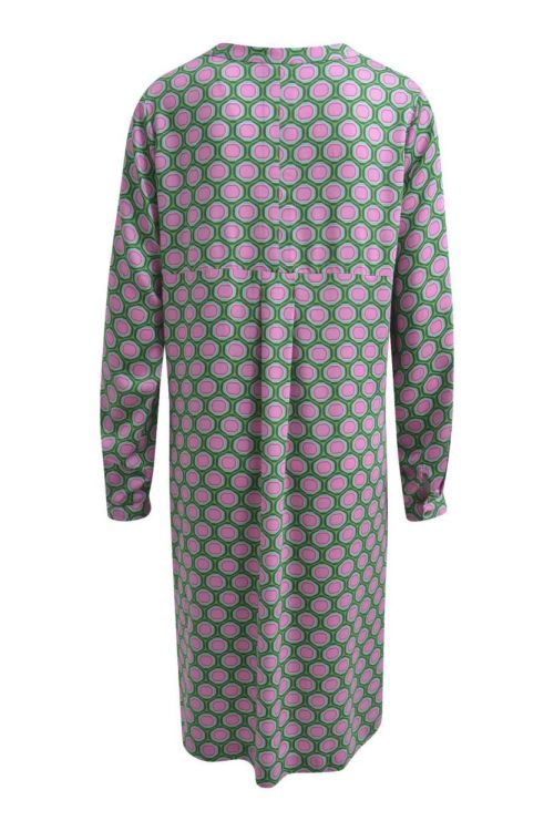 Milano Italy Dress w roundneck and short placket, 3/4 (41-6240-1282/kiwi print) - WeekendMode