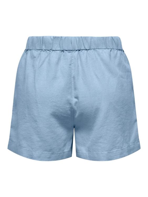 Only ONLCARO MW LINEN B PULL-UP SHORTS CC PNT (15314055/Cashmere Blue) - WeekendMode