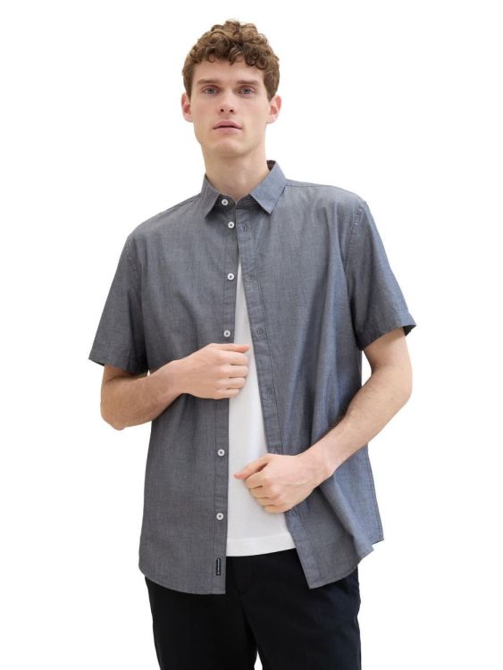 Tom Tailor Men Casual poplin shirt (1042352/28941 navy chambray) - WeekendMode