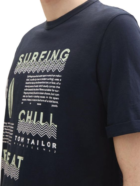 Tom Tailor Men Casual printed t-shirt (1041787/10668 sky captain blue) - WeekendMode