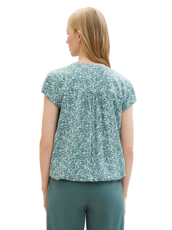 Tom Tailor Women blouse printed NOS (1035245/34840 green abstract leaf print) - WeekendMode