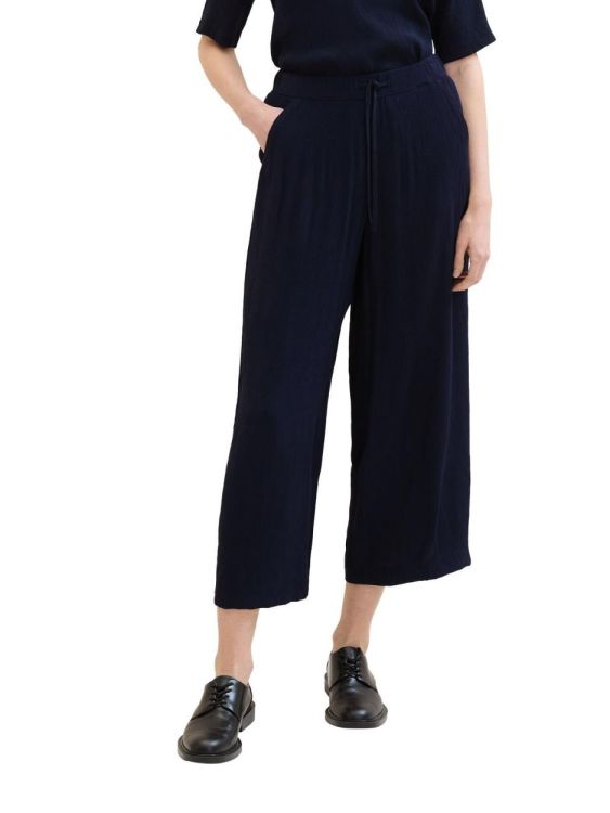Tom Tailor Women culotte crinkle pants (1041917/10668 sky captain blue) - WeekendMode