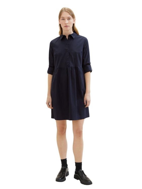 Tom Tailor Women solid poplin shirt dress (1040360/10668 sky captain blue) - WeekendMode
