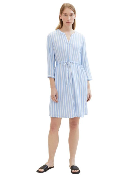 Tom Tailor Women striped dress NOS (1041204/35221 offwhite blue vertical str) - WeekendMode