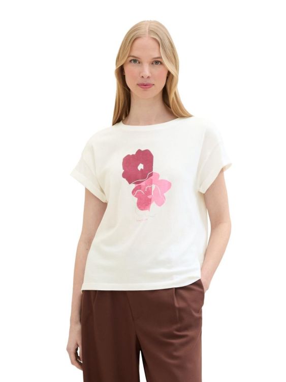 Tom Tailor Women T-shirt loose knit (1041534/10315 Whisper White) - WeekendMode