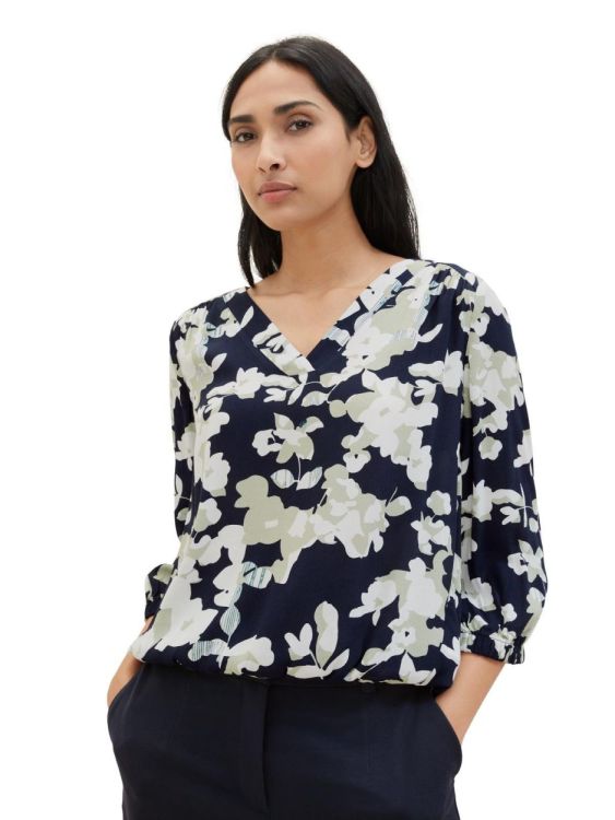 Tom Tailor Women T-shirt v-neck blouse (1040538/34790 cut floral design) - WeekendMode